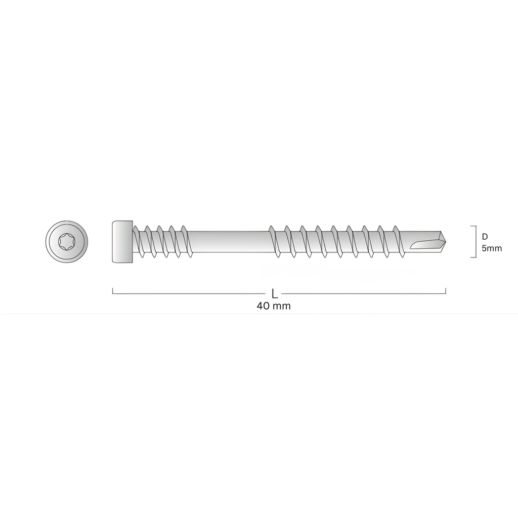 Stainless Screws - Timber to Soft Steel 