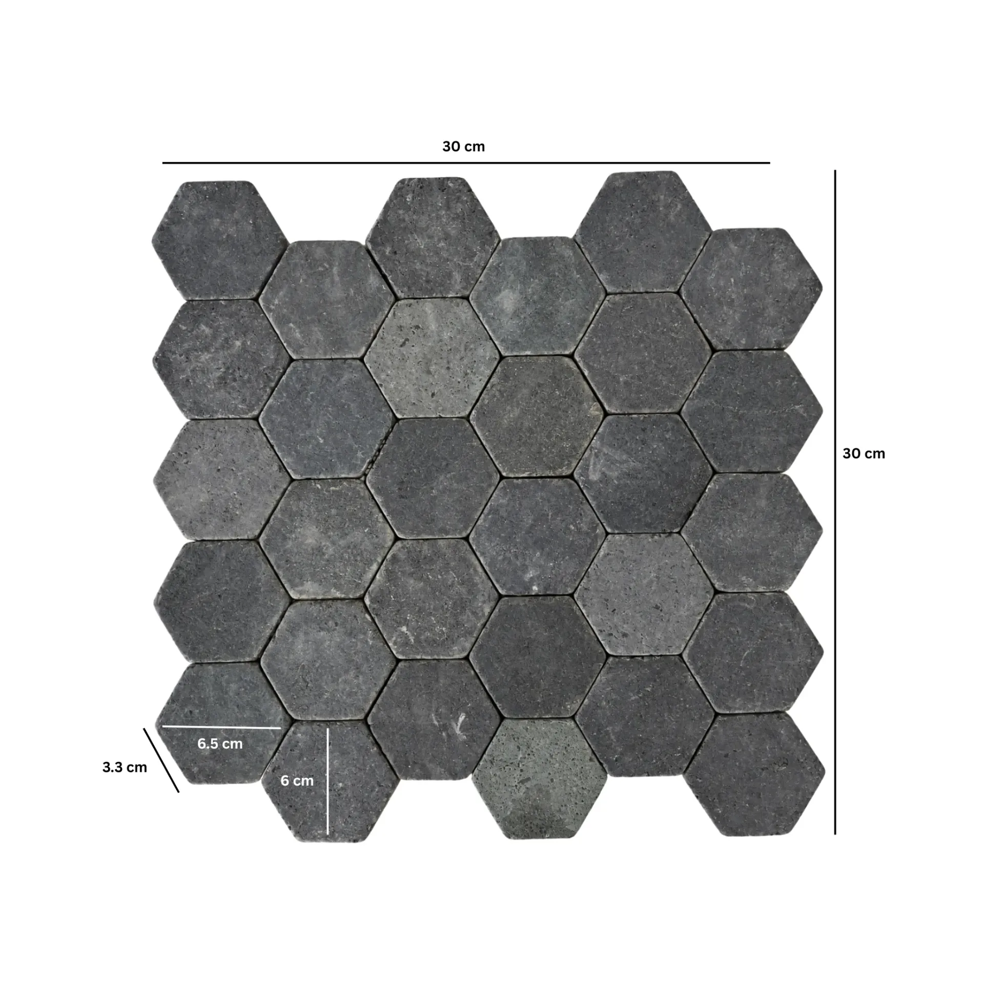 Hexagon 6 x 6 cm